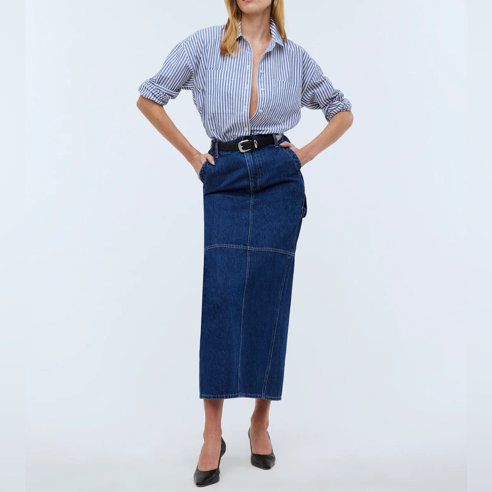 Madewell Denim Carpenter Maxi Skirt in Handlon Wash NWT • 27